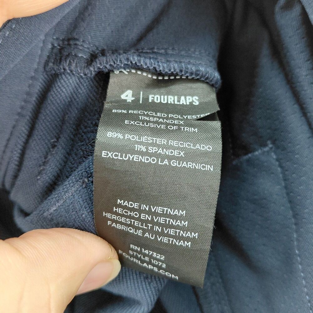 FourLaps Pants Mens 34X32 Blue Traverse Athletic Fit 4-Way Stretch Golf Chinos - Picture 10 of 12